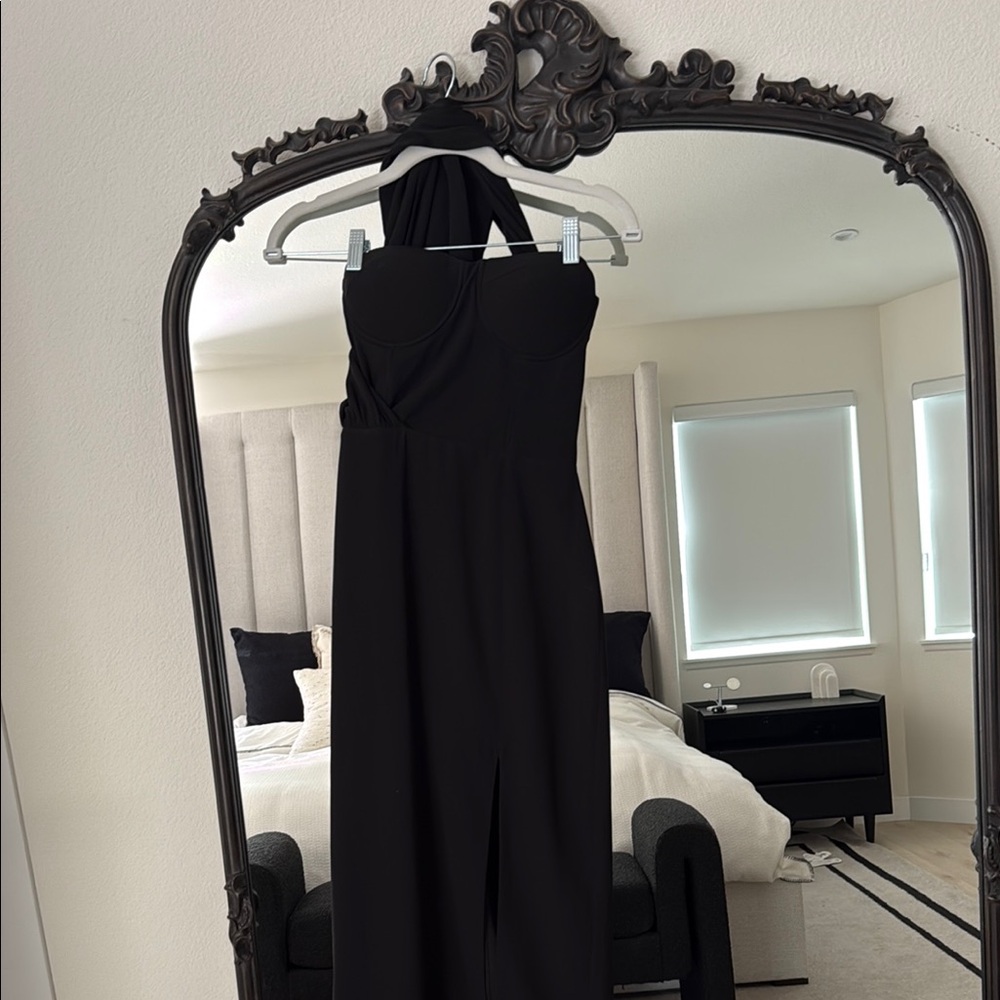 Black choker dress